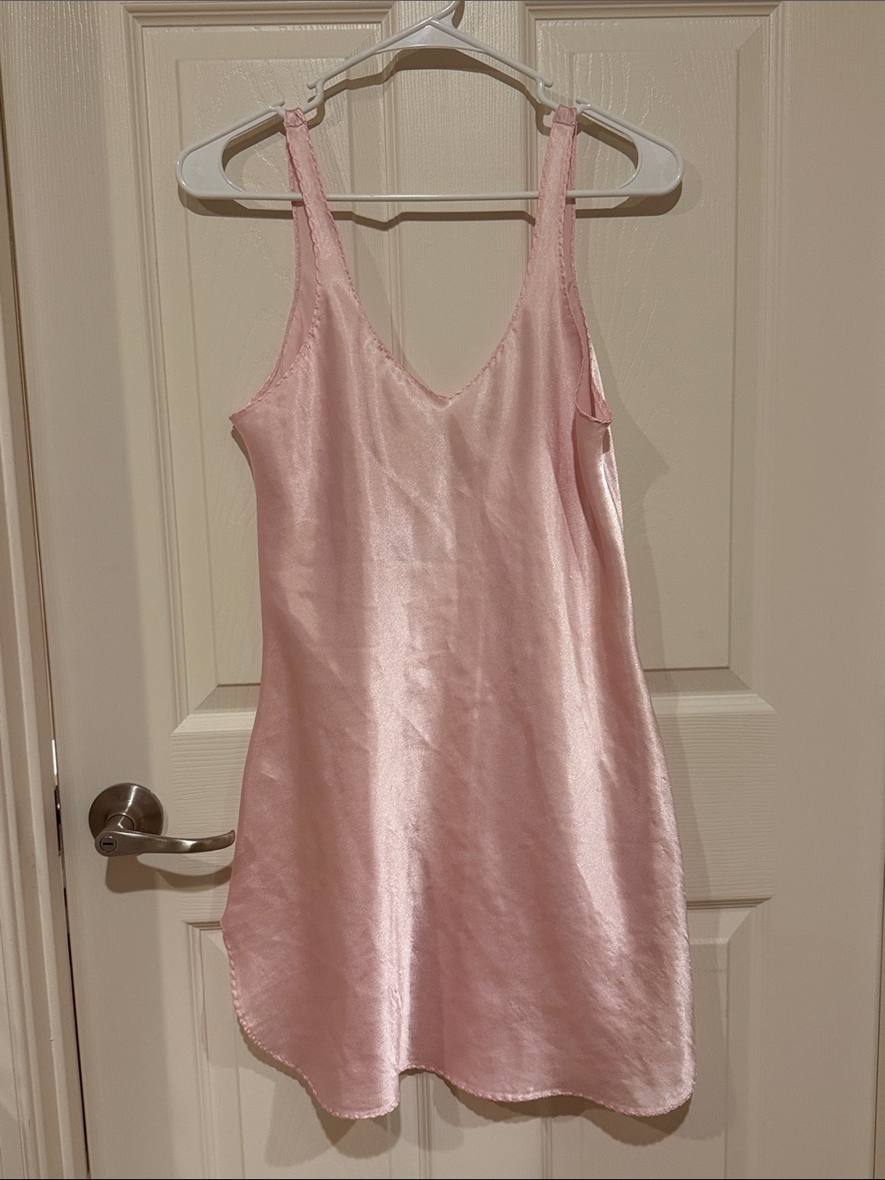 Vintage Erika Taylor Satin Chemise in Light Pink